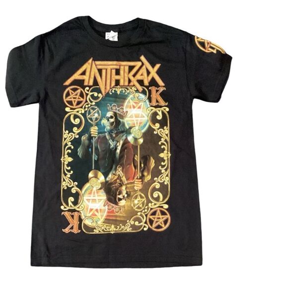 Anthrax North American Tour 2018 For All King Concert T-Shirt  Black Men's Small - Picture 1 of 2